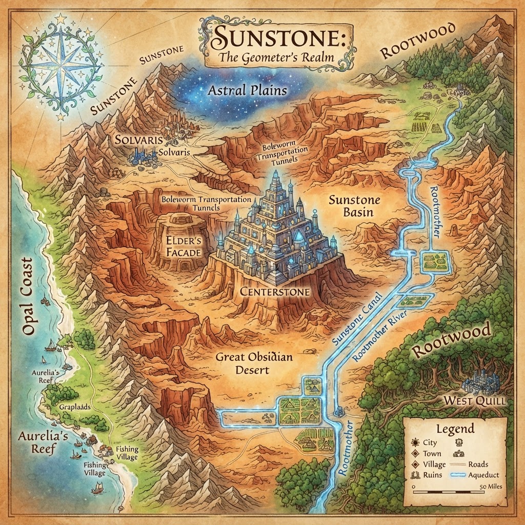Map of the Sunstone Dominion